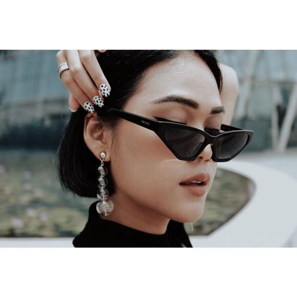 Prada PR12VS 1AB5S0 Millennials Black Frame Cat Eye Sunglasses - Picture 2 of 7